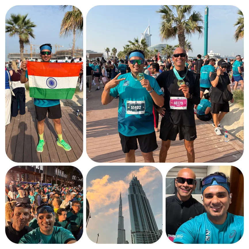 Post Half Marathon - Finish and Dubai moments