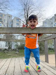 Yuvein playing in park